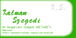 kalman szegedi business card